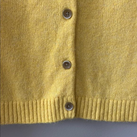 Ines De La Fressange x Uniglo Yellow Fair Isle Cardigan Sweater Size Small‎ Wool - Picture 5 of 8
